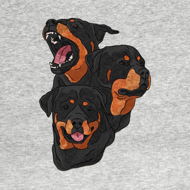 Rottweiler Heads by ImaginativeWild